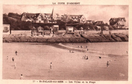 19423  SAINT PALAIS  SUR MER  Les Villas Et La Plage  ( 2 Scans) 64 - Saint Palais