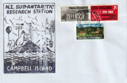 Station Meteo> Ile Campbell (sub-Antarctic Island Of New Zealand ) Lettre  Campbell Island - Other & Unclassified