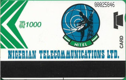 Nigeria - Nitel - Autelca - Nitel (LTD) - Arrow & Logo (With Notch), 1.000₦, Used - Nigeria