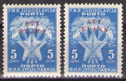 ITALIA - Trieste-Zona B -1952 - Mi 13 X 2 - POSTAGE DUE - MNH**VF - Impuestos