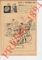 4 Vues Humour 1894 Dessin Loevy Cycliste Accident Vélo Bicyclette Vélocipède + Dompteur Famille Pezon Cirque Ours Animal - Unclassified