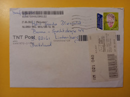 2012 BUSTA COVER PAESI BASSI OLANDA NEDERLAND BOLLO PRIORITY LUCE LIGHT OBLITERE'  FOR GERMANY - Cartas & Documentos