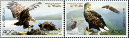 Armenia Artcah Mountain Karabah 2019 Europa CEPT Birds Eagles Set Of 2 Stamps Mint - Águilas & Aves De Presa
