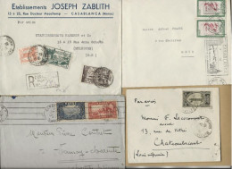 MAROC - 12 LETTRES AFFRANCHISSEMENT DIVERS - ANNEES 1932-1970  TB - Autres & Non Classés