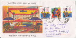 India Cover Sent To Germany 2006 Childrens Day - Cartas & Documentos