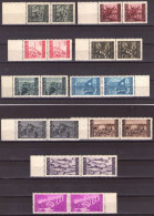 ISTRIA E LITORALE SLOVENO 1945. Tiratura Di Lubiana, Dent. 10 1/2-11 1/2, Sass. 41/50; MNH(**) PAAR - Occup. Iugoslava: Litorale Sloveno