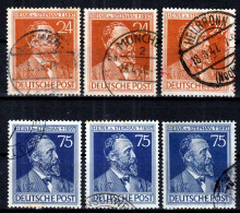 SALE !! 50 % OFF !! ⁕ Germany 1947 Deutsche Post Allied Occ.⁕ Heinrich On Stephan Mi.963/964 ⁕ 6v Used - Afgestempeld