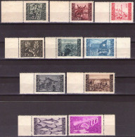 ISTRIA E LITORALE SLOVENO 1945. Tiratura Di Lubiana, Dent. 10 1/2-11 1/2, Sass. 41/50; MNH(**) - Occup. Iugoslava: Litorale Sloveno