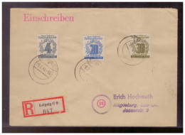 SBZ (009440) Einschreiben Leipzig Gep. Ströh Als Brief Mit MNR 139Y, 146Y, 147Y - Brieven En Documenten