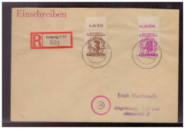 SBZ (009443) Einschreiben Leipzig Gep. Ströh Als Brief Mit Oberrand MNR 138Y, 1487Ya - Covers & Documents