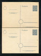 "ALL. BESETZUNG" 1946, Postkarte Mi. P 854 2x **, 1x Druck Stark Nach Unten Verschoben (B219) - Entiers Postaux