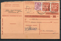 1949 Ontvangkaart Gefr. 40c N° 479 + 2 X 762 (Kunstambacht) Stempel MECHELEN - 1935-1949 Small Seal Of The State