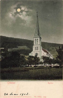 Eglise De Cressier Au Clair De Lune 1908 - Cressier