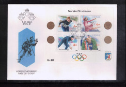 Norway 1990 Olympic Games Lillehammer Block FDC - Winter 1994: Lillehammer
