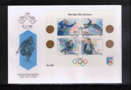 Norway 1992 Olympic Games Lillehammer Block FDC - Winter 1994: Lillehammer