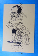 Publivox Verviers Wielrenner Coureur VLAMINCK-G.CLAES-MASSON Karikatuur 3 X Prent - Ciclismo