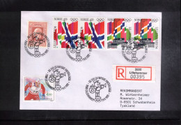 Norway 1993 Olympic Games Lillehammer Interesting Registered Letter - Winter 1994: Lillehammer