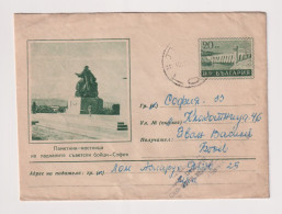 Bulgaria Bulgarien Bulgarie 1950s Postal Stationery Cover PSE, Entier, Sofia Soviet Army Monument (ds1053) - Covers