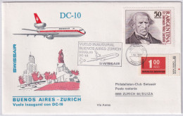 Vuelo Inaugural BUENOS AIRES - ZÜRICH - Douglas DC-10 - SWISSAIR - Posta Aerea