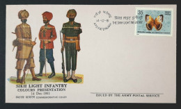 14th December 1981 Sikh Light Infantry ARMY COVER With Blank Brochure - Briefe U. Dokumente