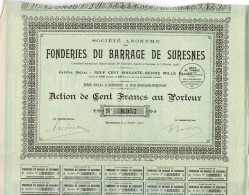 Titre De 1925 - Société Anonyme Des Fonderies Du Barrage De Suresnes - - Industrie