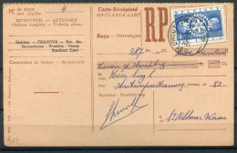 1955 Ontvangkaart Gefr 4 Fr Nr 954 Rotary Int. - Stempel BOECHOUT ( LIER ) - Storia Postale