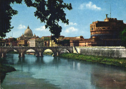 ITALY, LAZIO, ROME, ROMA, SAINT ANGELO BRIDGE AND CASTLE, PANORAMA - Ponti