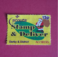 Derby & District Scouts Be Prepared Stamp & Deliver 20 Years 15P - Oblitérés