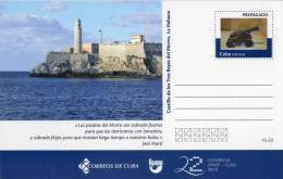 Lote TP15, Cuba, 2013, Entero Postal, Postal Stationary, Upaep, Castillo Los 3 Reyes Del Morro, Lighthouse, Post Card - Tarjetas – Máxima