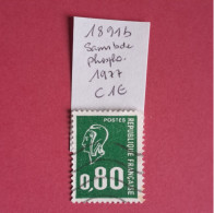 N°1891b 0.80 C. Vert Sans Bande Phosphorescente Cote 2023 1€ - 1971-1976 Marianne De Béquet