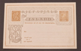 Iceland - Double Brjefspjald - 1907 - 3 Aurar - IJsland