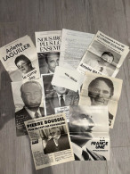 Tracts Profession De Foi Elections Présidentielles Du 24 Avril 1988 (Mitterand, Chirac, Le Pen, Barre...) - Manifesti