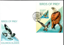 SOLOMON ISLANDS, FDC, Birds Of Prey   /   ÎLES  SOLOMON,  Lettre De Première Jour,  Rapaces,    2013 - Águilas & Aves De Presa