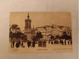 ANTIQUE POSTCARD PORTUGAL COVILHA - LARGO D. MARIA PIA, DEPOIS DE UM NEVÃO CIRCULATED 1917 - Guarda