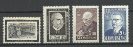 FINLAND FINNLAND 1941-1950, Presidents, 4 Stamps, * - Neufs