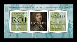 Liechtenstein 2022 Mih. 2045/47 (Bl.43) Playwright Moliere MNH ** - Ungebraucht