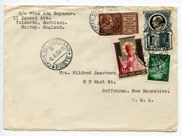 Vatican 1954 Cover To Goffstown, New Hampshire; Scott C13, 159, 180 & 182 - Covers & Documents