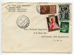 Vatican 1954 Cover To Goffstown, New Hampshire; Scott C13, 159, 180 & 182 - Briefe U. Dokumente