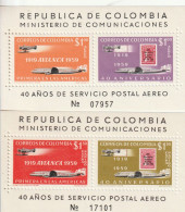 COLOMBIE - 2 BLOCS N°15/6 ** (1959-60) Compagnie Aérienne SCADTA - Colombia