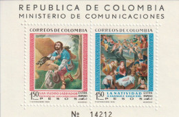 COLOMBIE -  BLOC N°20 ** (1960) Saint Isidoire Et Nativité - Colombia