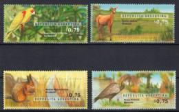 ARGENTINE - N°1940/3 ** (1996) OISEAUX/ANIMAUX - Unused Stamps