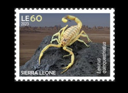SIERRA LEONE 2023 STAMP 1V - POISONOUS TOXIC VENOMOUS - SPIDERS SCORPIONS SCORPION - MNH - Arañas