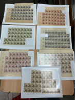 Laos Stamp Earlier Temples 38 Sets X 7 Values With Oily Water Stick On Mint Postage Due - Laos