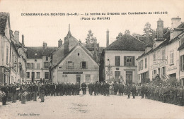 77 Donnemarie En Montois La Remise Du Drapeau Aux Combattants De 1914 1918 Place Du Marché CPA - Donnemarie Dontilly