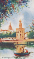 CPA (belle Illustration) -25276- Espagne-Sevilla ( Séville)-Rio Guadalquivir Y Torre Del Oro-Envoi Gratuit - Sevilla