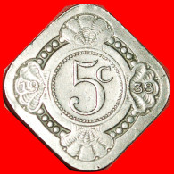 * ORANGE AND SHELLS (1913-1943): NETHERLANDS  5 CENTS 1938! WILHELMINA (1890-1948)! · LOW START · NO RESERVE! - 5 Cent