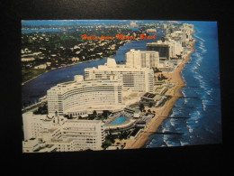 MIAMI BEACH Florida Hello From Waters Blue Atlantic Hotel Row Postcard USA - Miami Beach