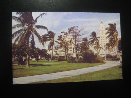 MIAMI BEACH Florida Collins Park Roney Plaza Hotel Postcard USA - Miami Beach