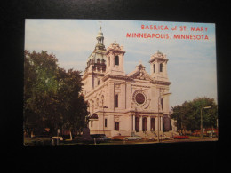 MINNEAPOLIS Minnesota Basilica Of St. Mary Roman Catholic Faith Postcard USA - Minneapolis