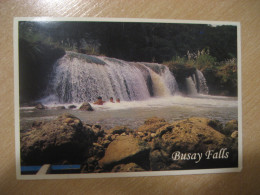 Busay Falls Loboc Bohol MANILA Cancel 1997 To Spain PHILIPPINES Postcard - Philippines